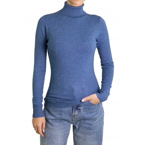 Maglia collo alto tinta unita 